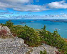 Acadia National Park, ME at the Summit of Champlain Mountain